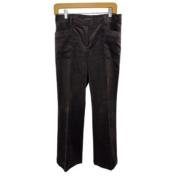Chelsea & Theodore Womens Pants Brown Size 4 Corduroy Polyester Blend Straight - Picture 1 of 10